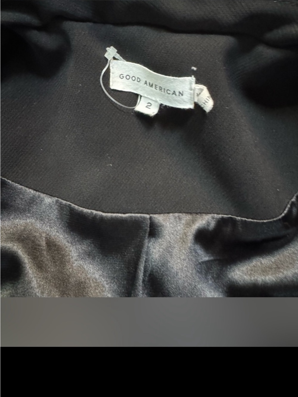 Sold Out Good American Long Tailored Notched Lapel Blazer Black Sz 2 Topper - Picture 4 of 7
